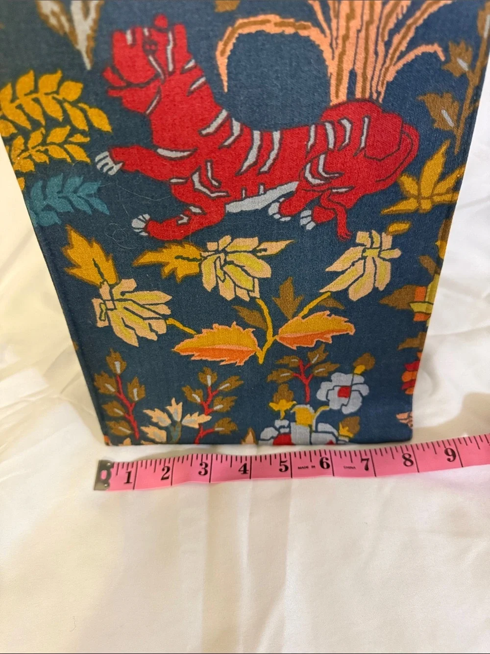 Margaret Smith Vintage Navy Multicolor Animal-Print Canvas Tote